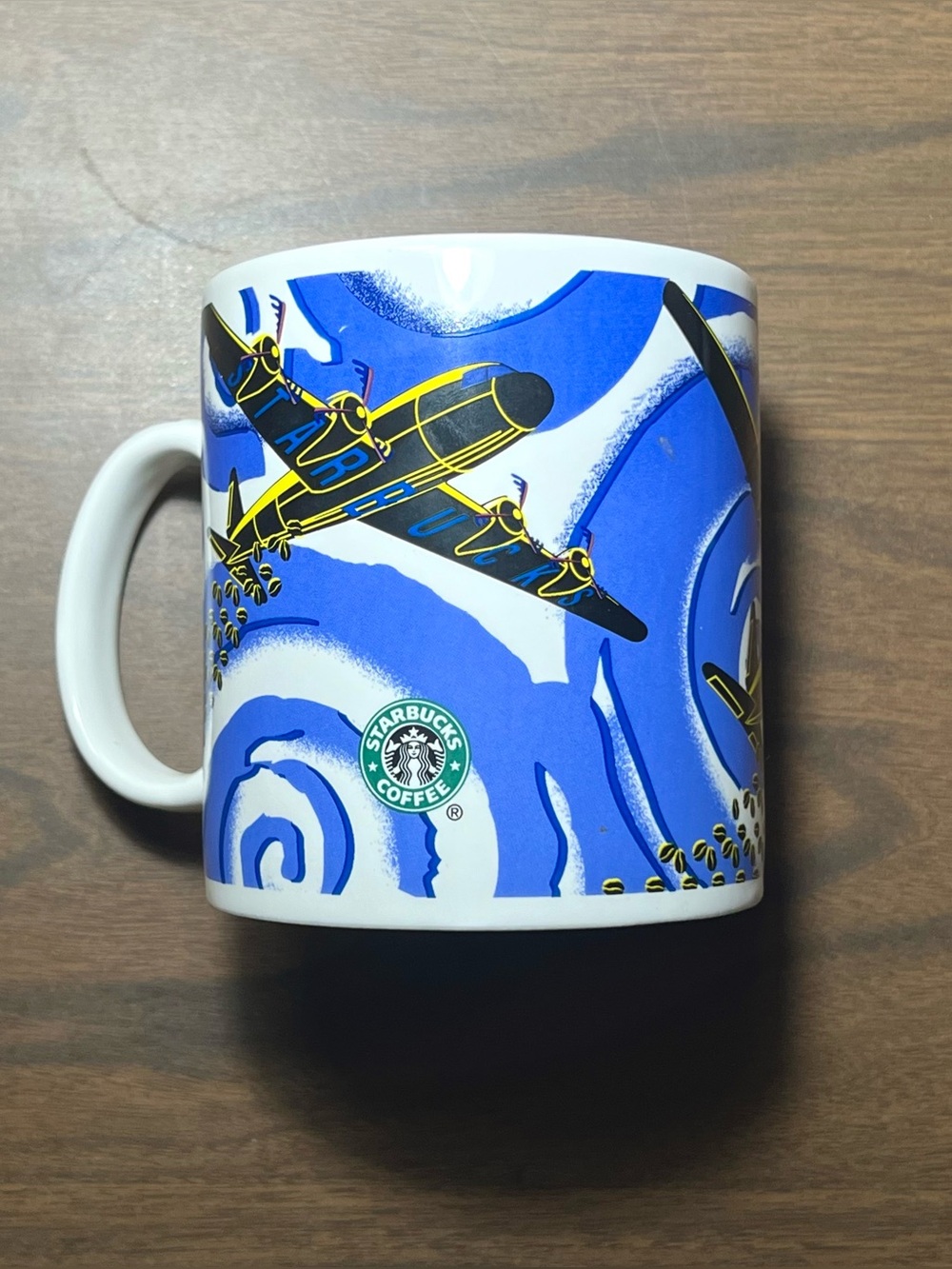 Coffee Bean Drop Mug Starbucks 2001 Aviation Bomber Airplane Jet 20 Oz Barista